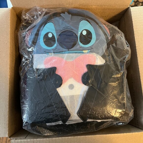 disney mini backpack stitch Loungefly & Ducklings | Lilo & Stitch Cream Backpack Featuring Stitch With Vibrant Floral Accents WondaPop Disney Angel 11" Vegan